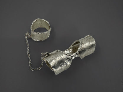 ვერცხლის ბეჭედი ჯაჭვით